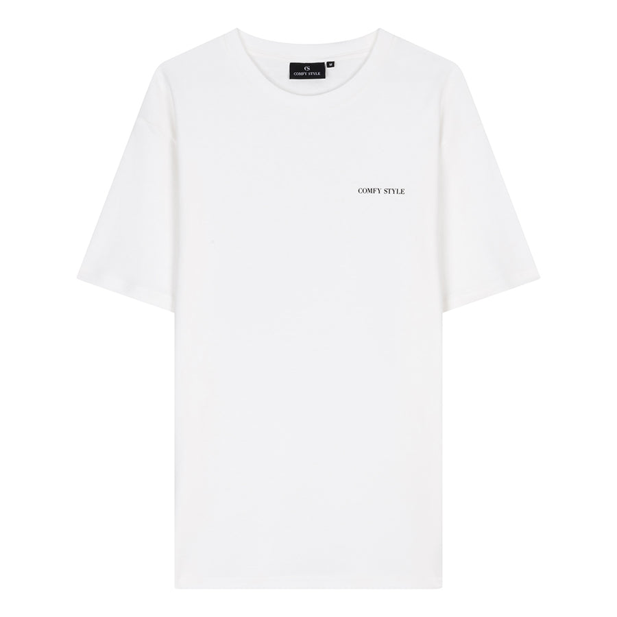 CS Rose Backprint Heren T-shirt Offwhite