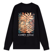Achterkant Jungle Backprint Heren Sweater Zwart Comfy Style
