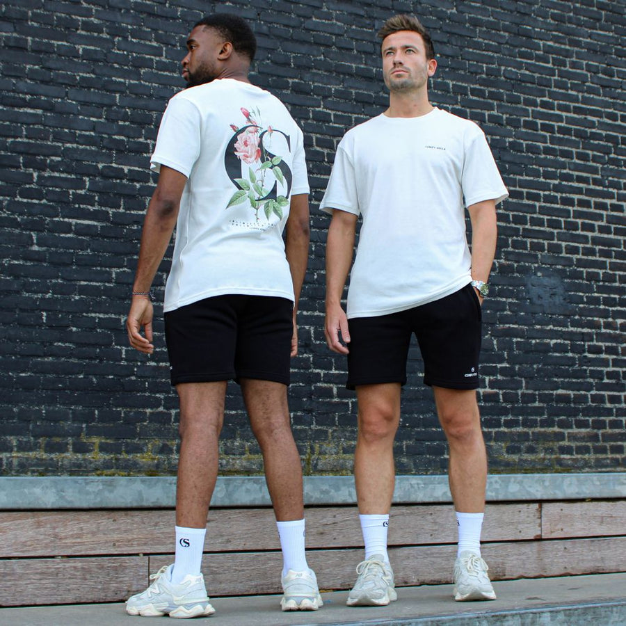 CS Rose Backprint Heren T-shirt Offwhite