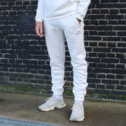 Draagfoto voorkant Classic Comfort Heren Sweatpants Offwhite Comfy Style