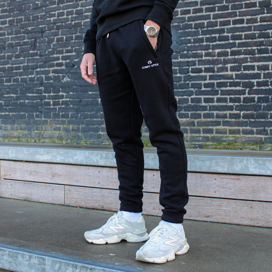Draagfoto voorkant Classic Comfort Sweatpants Zwart Comfy Style