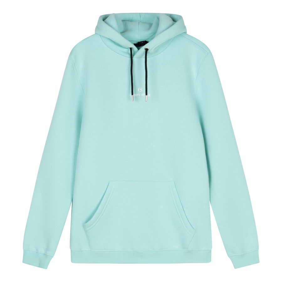 Voorkant Classic Comfort Heren Hoodie Mintgroen Comfy Style