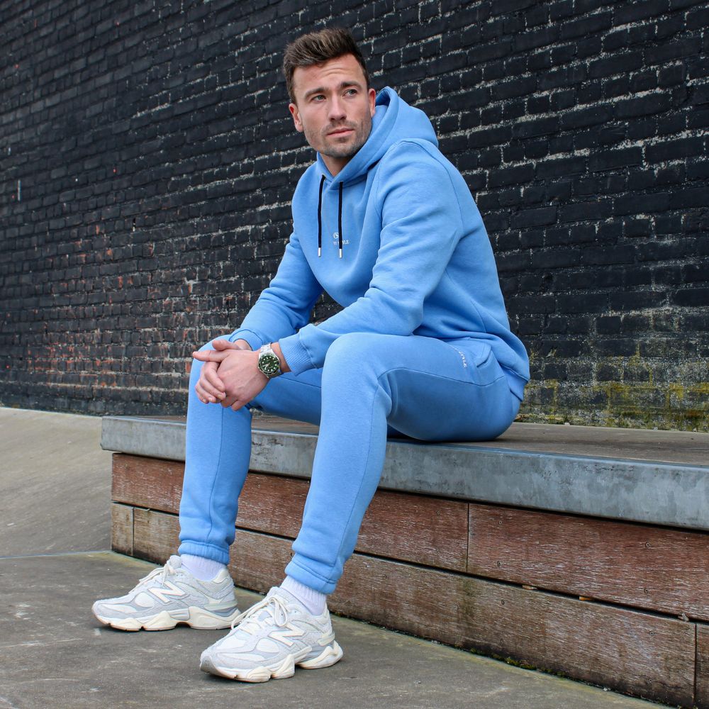 Draagfoto Tracksuit Heren Lang Blauw Comfy Style