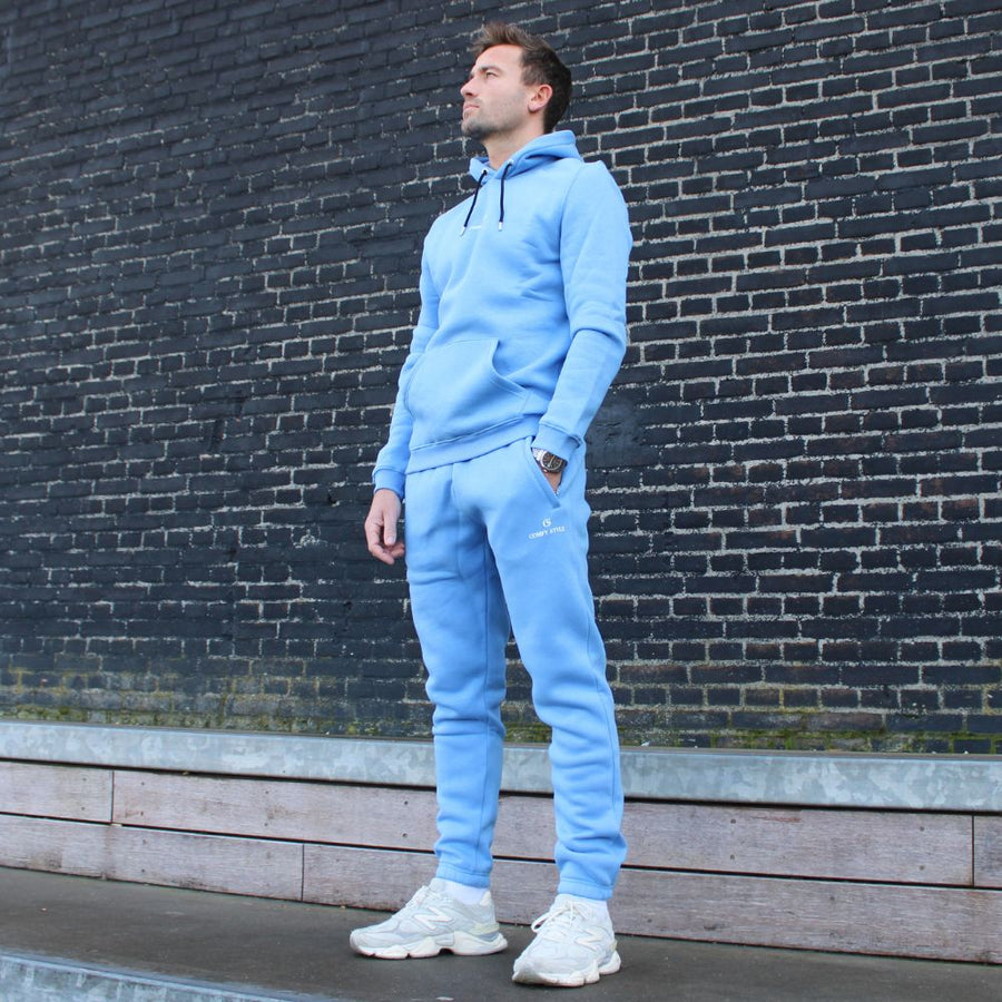 Draagfoto Tracksuit Heren Lang Blauw Comfy Style