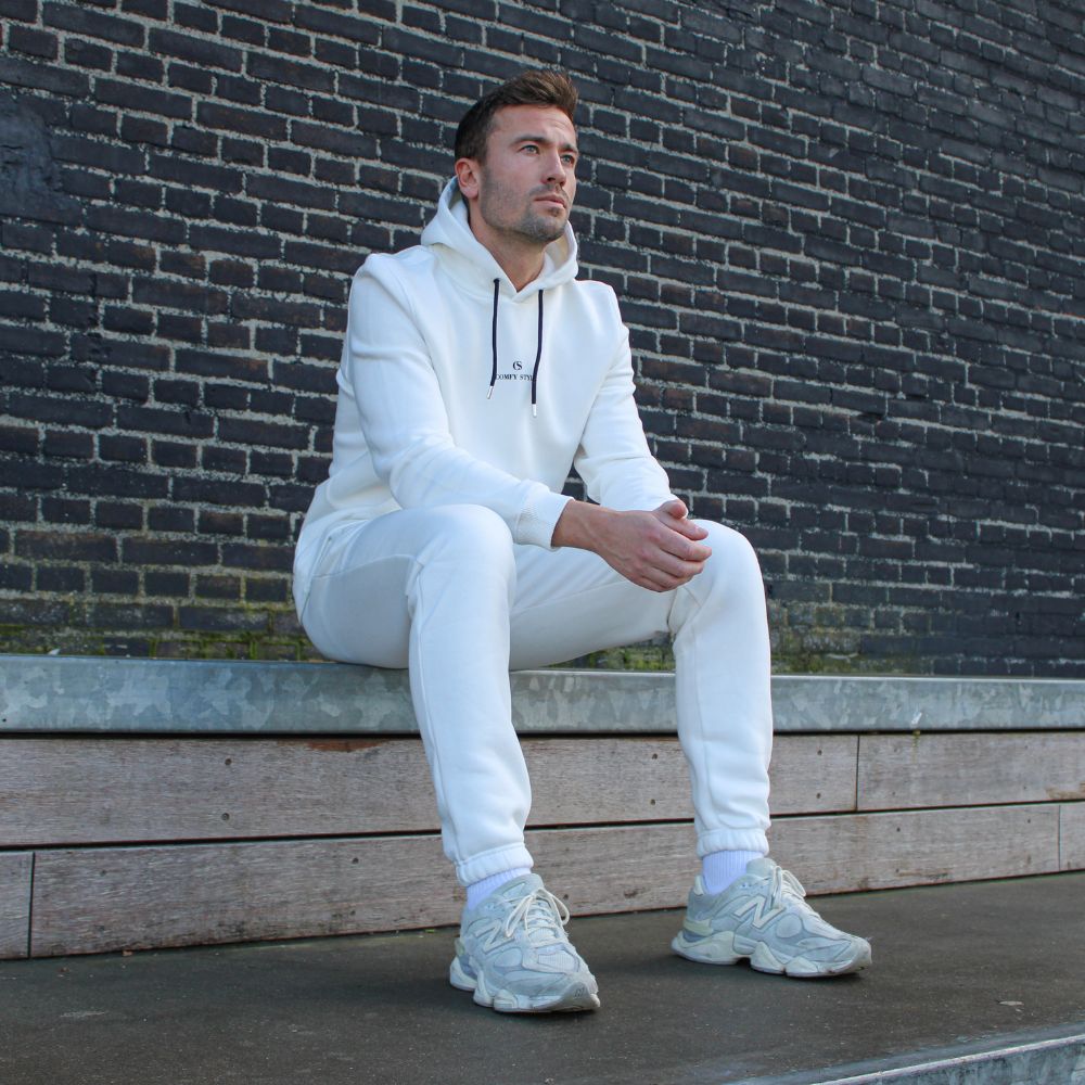 Draagfoto Tracksuit Heren Lang Offwhite Comfy Style