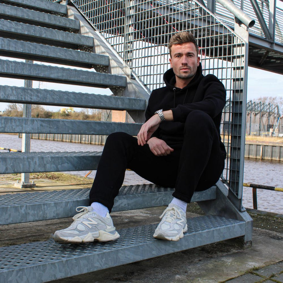 Draagfoto Tracksuit Heren Lang Zwart Comfy Style 