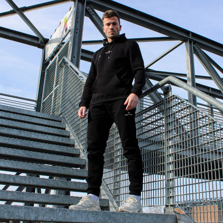 Draagfoto Tracksuit Heren Lang Zwart Comfy Style 