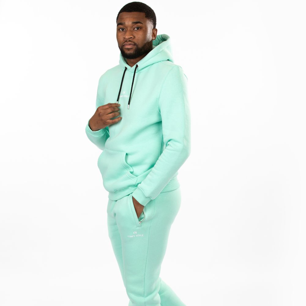 Draagfoto Tracksuit Heren Lang Mintgroen Comfy Style