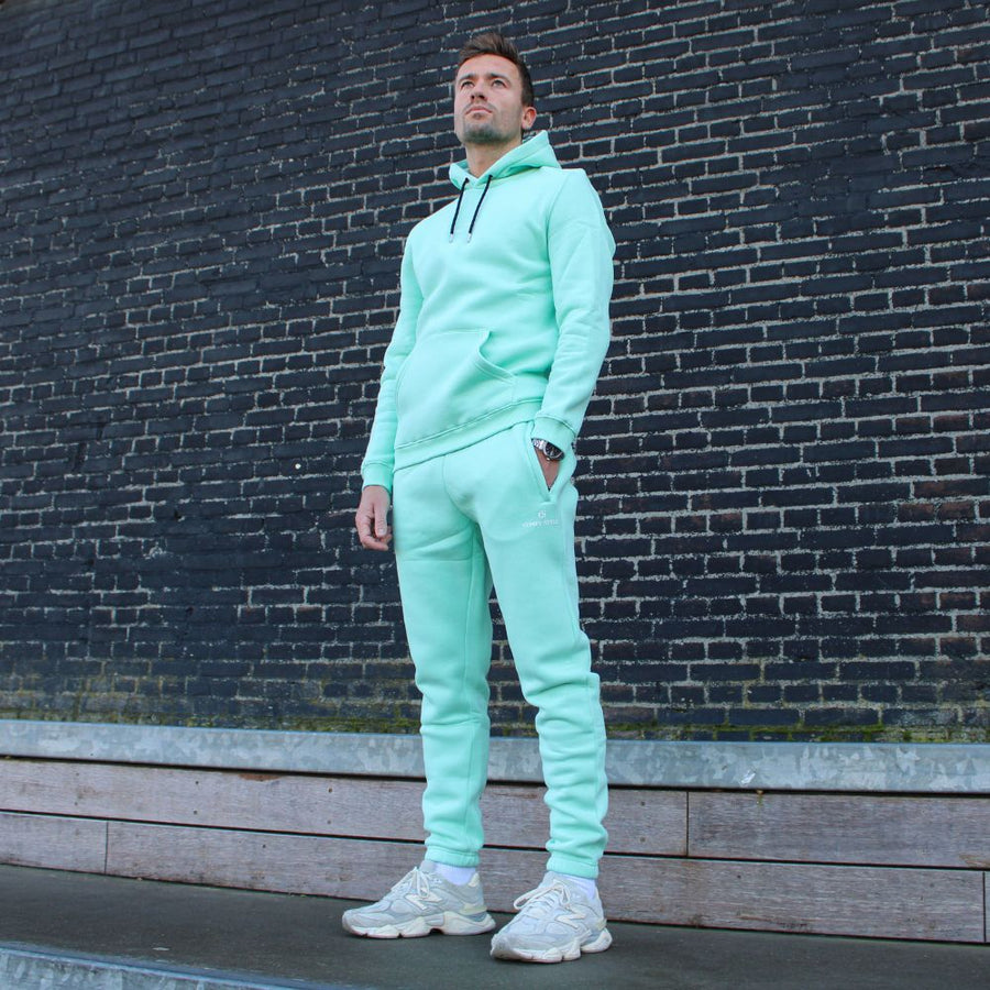 Draagfoto Tracksuit Heren Lang Mintgroen Comfy Style